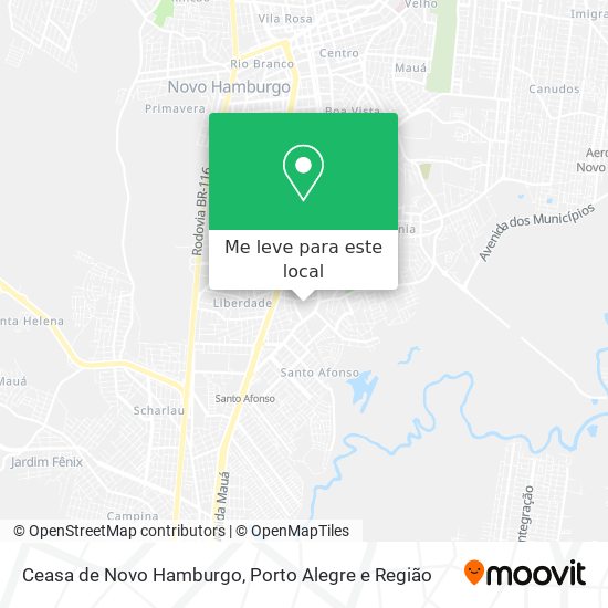 Ceasa de Novo Hamburgo mapa