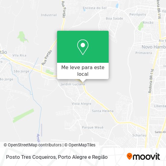 Posto Tres Coqueiros mapa