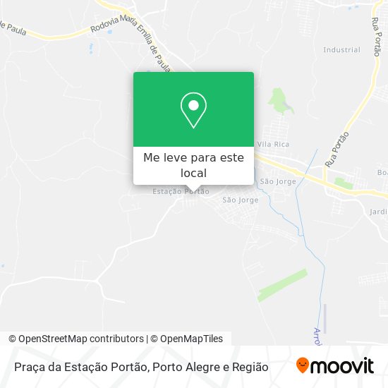 Praça da Estação Portão mapa