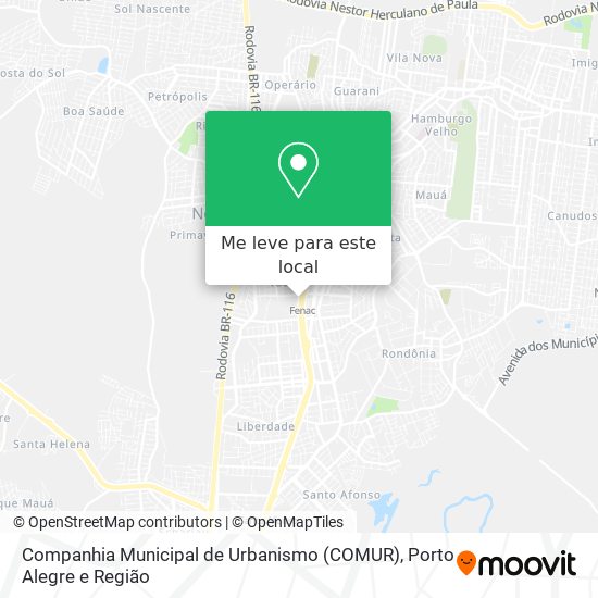 Companhia Municipal de Urbanismo (COMUR) mapa
