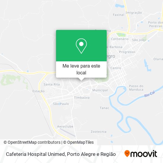 Cafeteria Hospital Unimed mapa