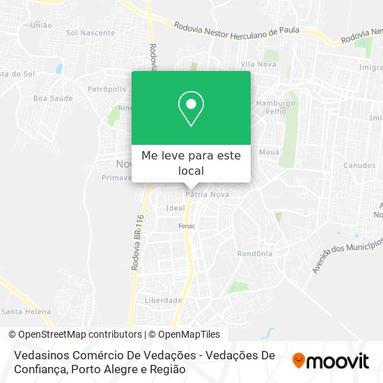 Vedasinos Comércio De Vedações - Vedações De Confiança mapa