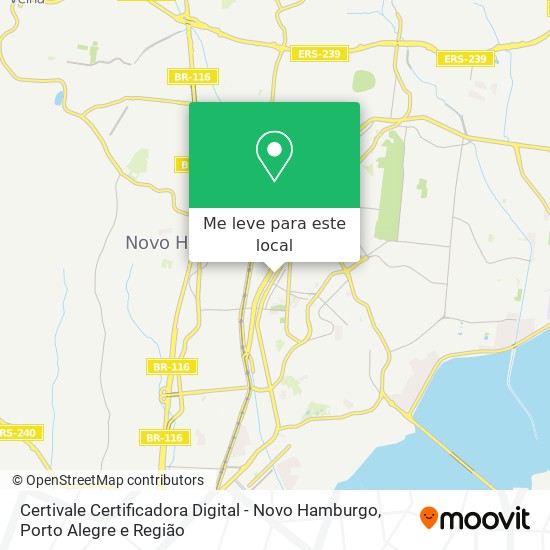 Certivale Certificadora Digital - Novo Hamburgo mapa