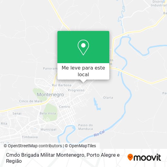 Cmdo Brigada Militar Montenegro mapa