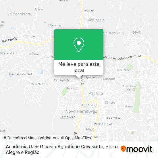 Academia UJR- Ginasio Agostinho Cavasotto mapa