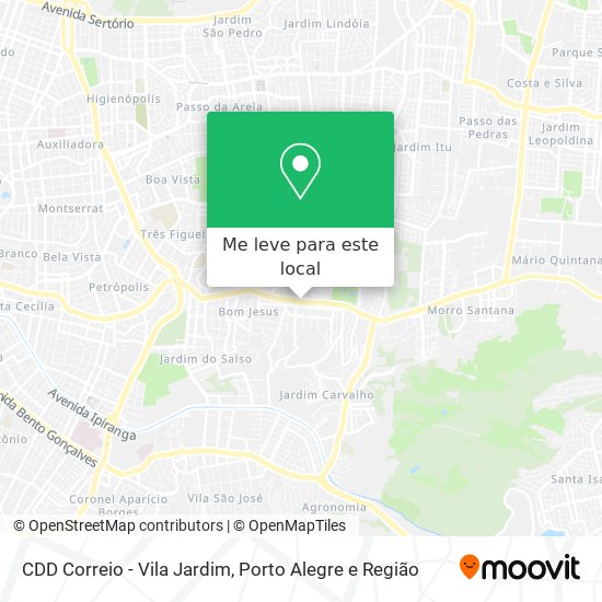 CDD Correio - Vila Jardim mapa