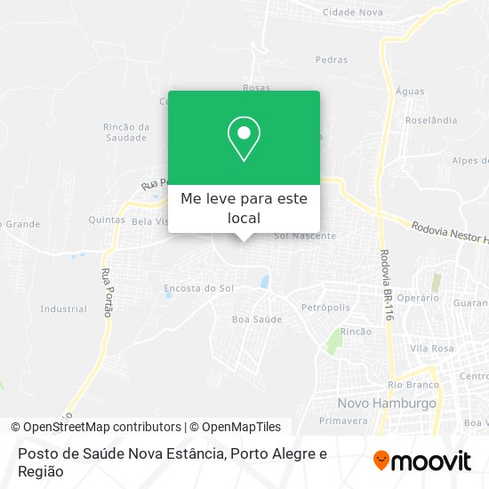 Posto de Saúde Nova Estância mapa