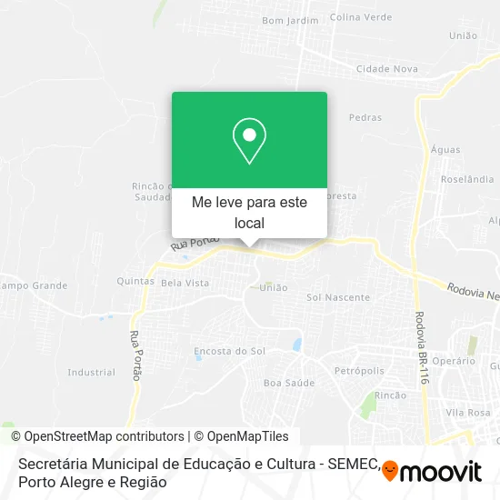 Secretária Municipal de Educação e Cultura - SEMEC mapa