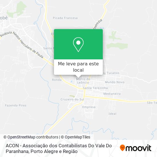 ACON - Associação dos Contabilistas Do Vale Do Paranhana mapa