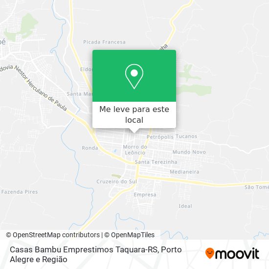 Casas Bambu Emprestimos Taquara-RS mapa