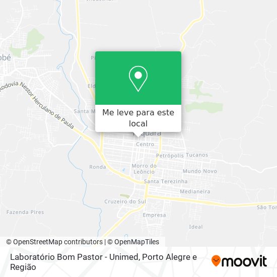 Laboratório Bom Pastor  - Unimed mapa