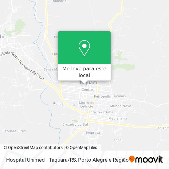 Hospital Unimed - Taquara/RS mapa