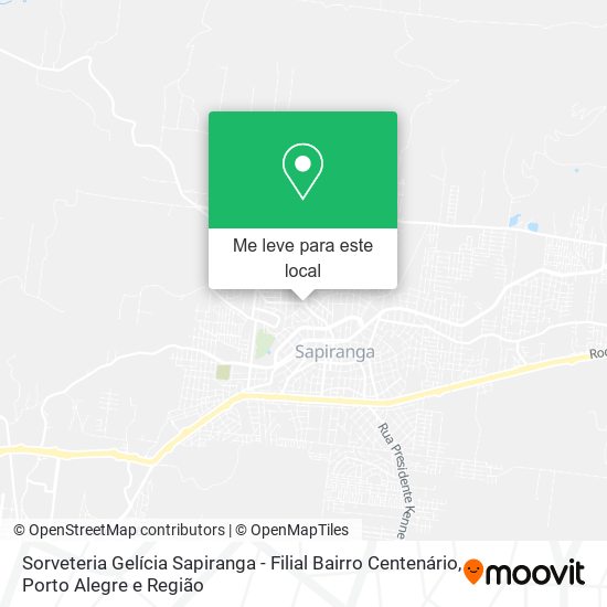 Sorveteria Gelícia Sapiranga - Filial Bairro Centenário mapa