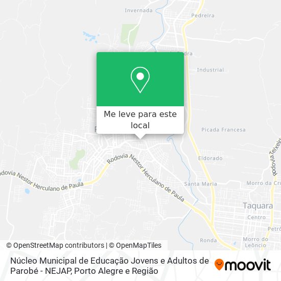 Núcleo Municipal de Educação Jovens e Adultos de Parobé - NEJAP mapa