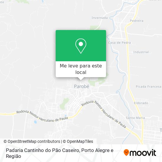 Padaria Cantinho do Pão Caseiro mapa