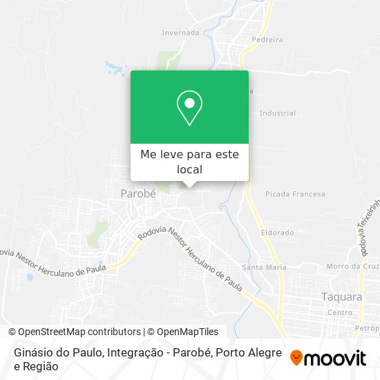 Ginásio do Paulo, Integração - Parobé mapa