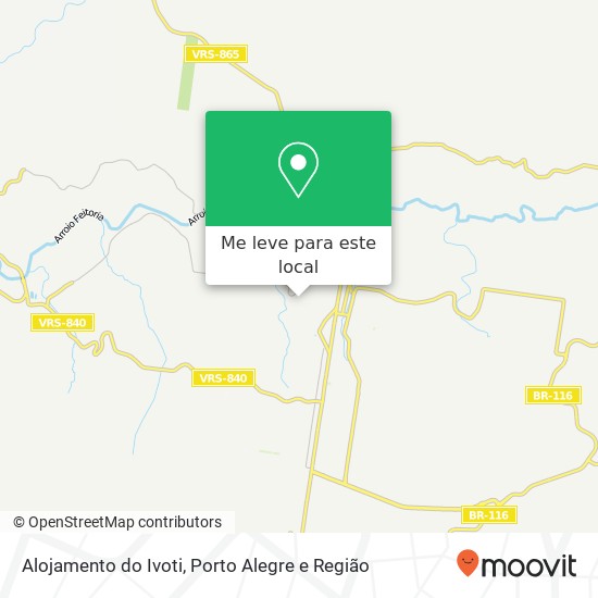 Alojamento do Ivoti mapa