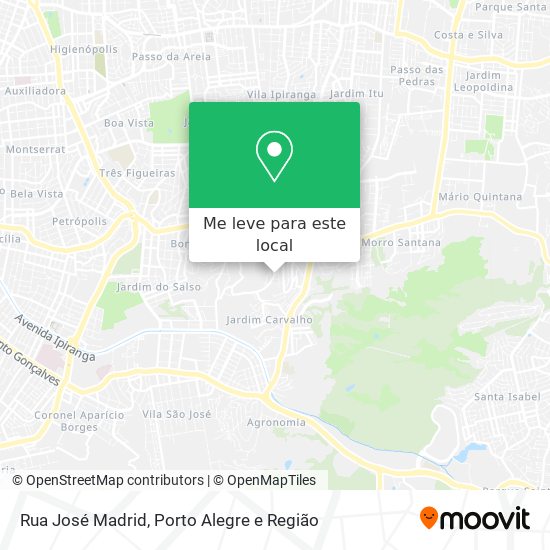 Rua José Madrid mapa