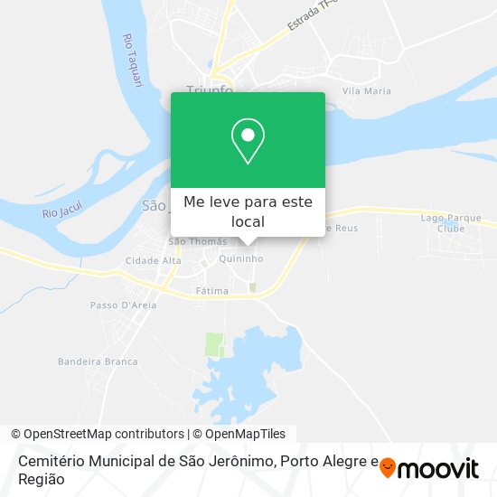 Cemitério Municipal de São Jerônimo mapa