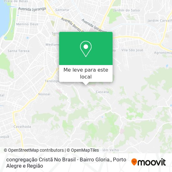congregação Cristã No Brasil - Bairro Gloria. mapa