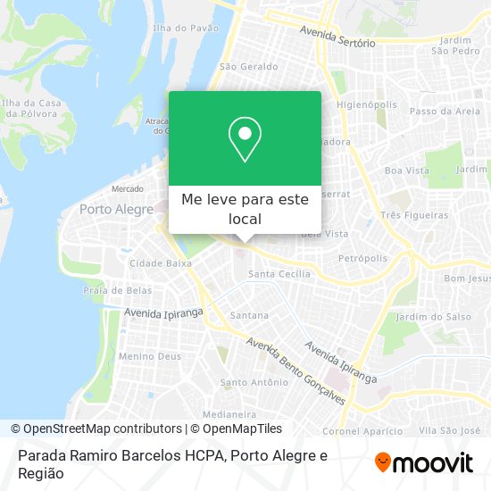 Parada Ramiro Barcelos HCPA mapa