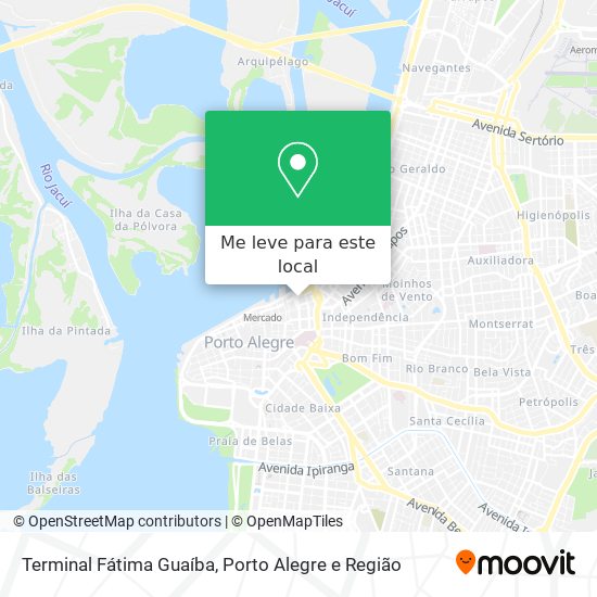 Terminal Fátima Guaíba mapa