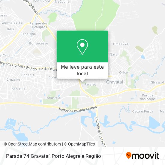 Parada 74 Gravataí mapa