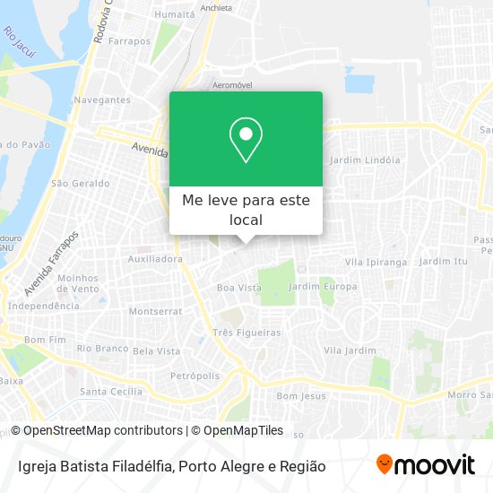 Igreja Batista Filadélfia mapa