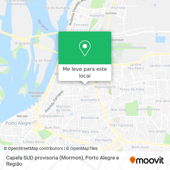 Capela SUD provisoria (Mormon) mapa