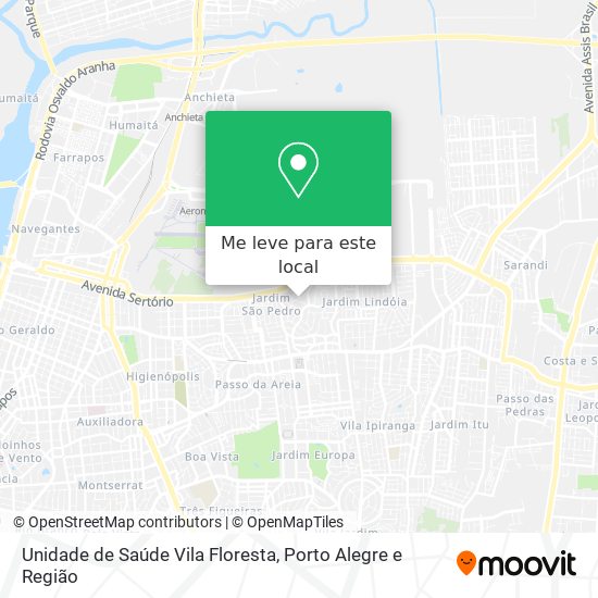 Unidade de Saúde Vila Floresta mapa