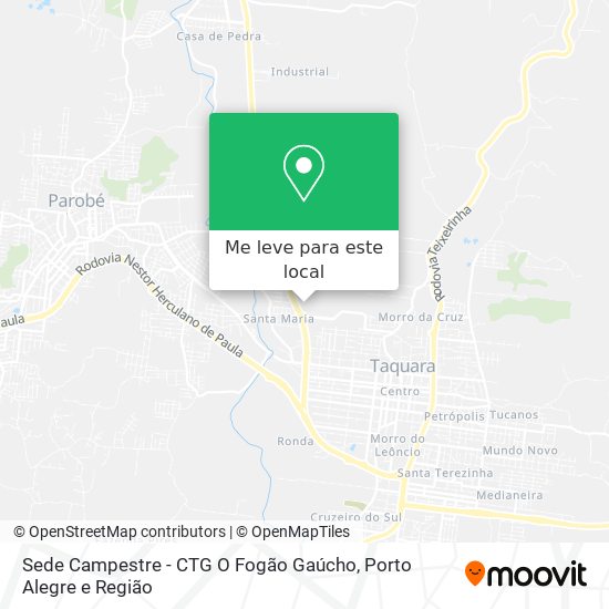 Sede Campestre - CTG O Fogão Gaúcho mapa
