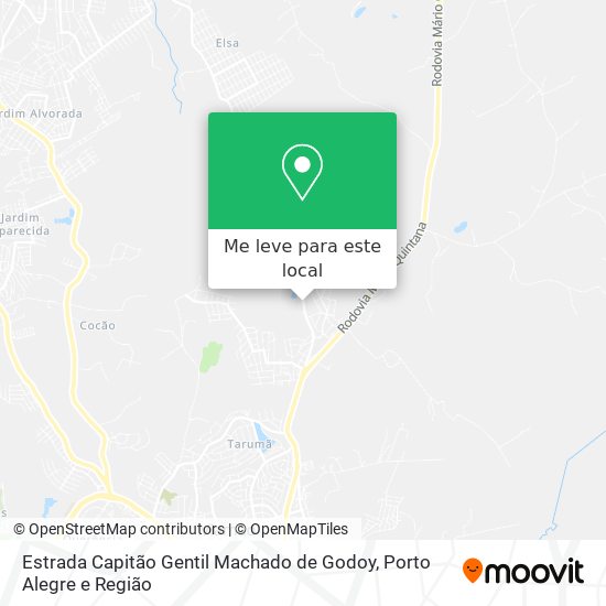 Estrada Capitão Gentil Machado de Godoy mapa