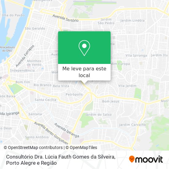 Consultório Dra. Lúcia Fauth Gomes da Silveira mapa