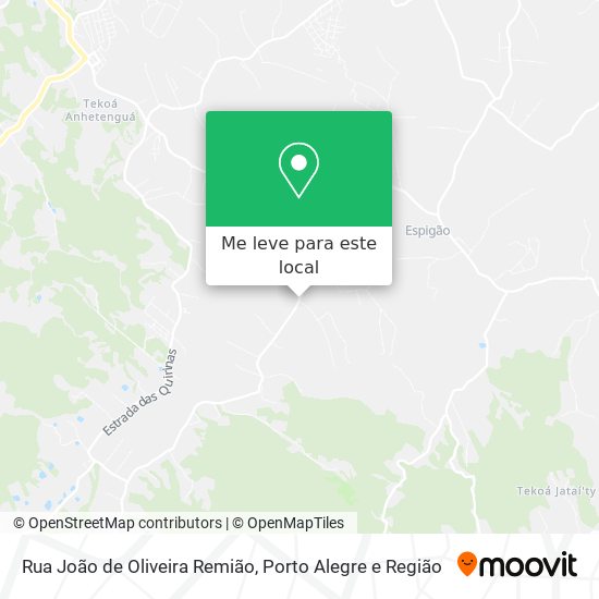 Rua João de Oliveira Remião mapa