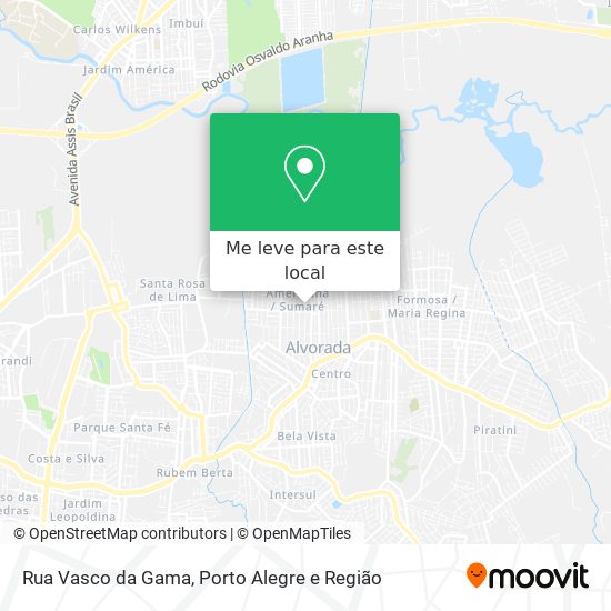 Rua Vasco da Gama mapa