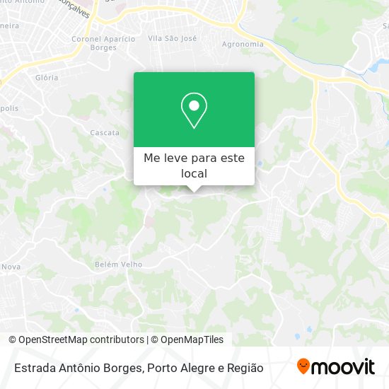 Estrada Antônio Borges mapa