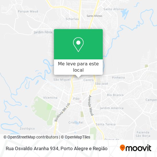 Rua Osvaldo Aranha 934 mapa