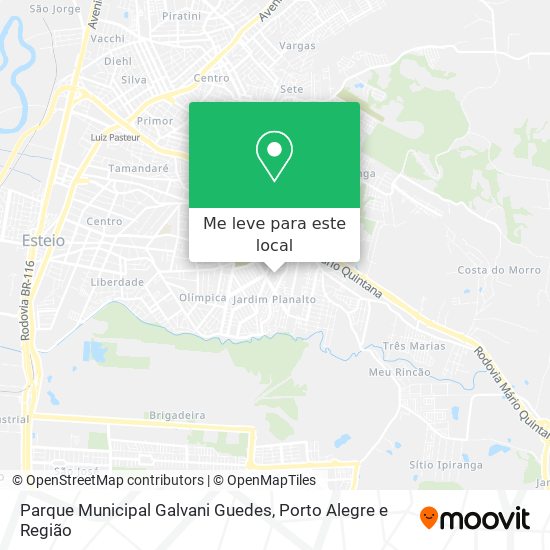 Parque Municipal Galvani Guedes mapa