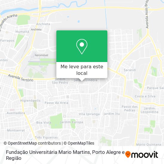 Fundação Universitária Mario Martins mapa