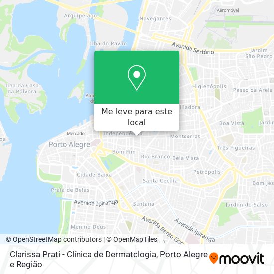 Clarissa Prati - Clínica de Dermatologia mapa