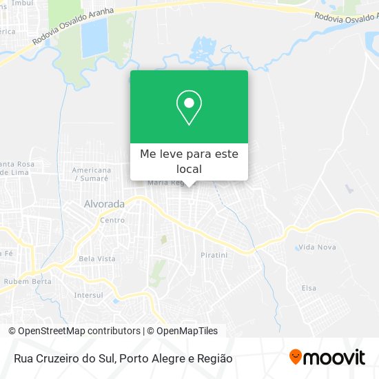 Rua Cruzeiro do Sul mapa