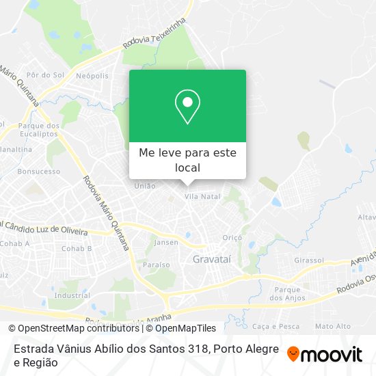 Estrada Vânius Abílio dos Santos 318 mapa