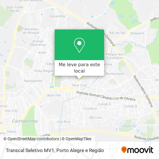 Transcal Seletivo MV1 mapa