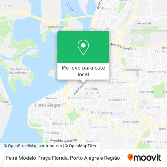 Feira Modelo Praça Florida mapa