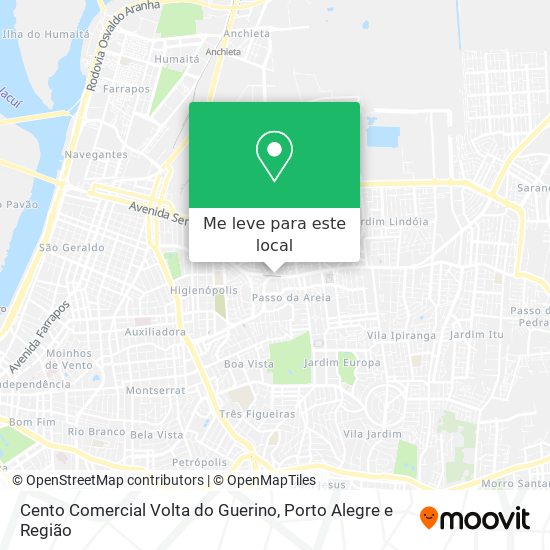 Cento Comercial Volta do Guerino mapa