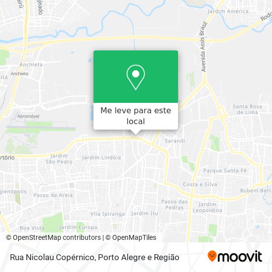 Rua Nicolau Copérnico mapa