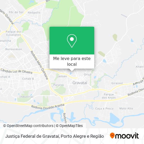 Justiça Federal de Gravataí mapa