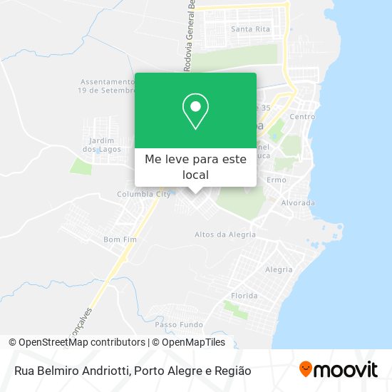 Rua Belmiro Andriotti mapa