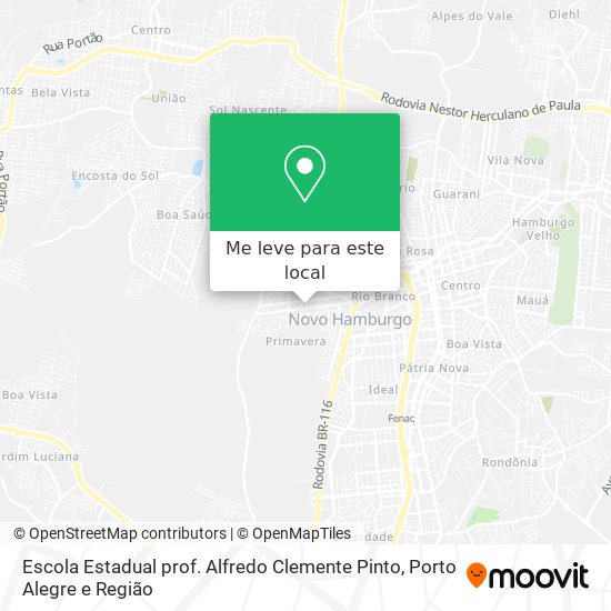 Escola Estadual prof.  Alfredo Clemente Pinto mapa