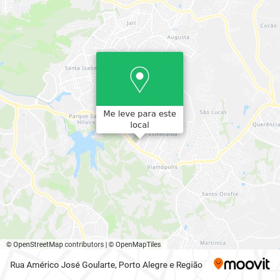 Rua Américo José Goularte mapa